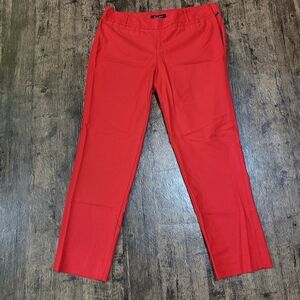 White House Black Market Red 6R Slim Ankle Side Zip Pants